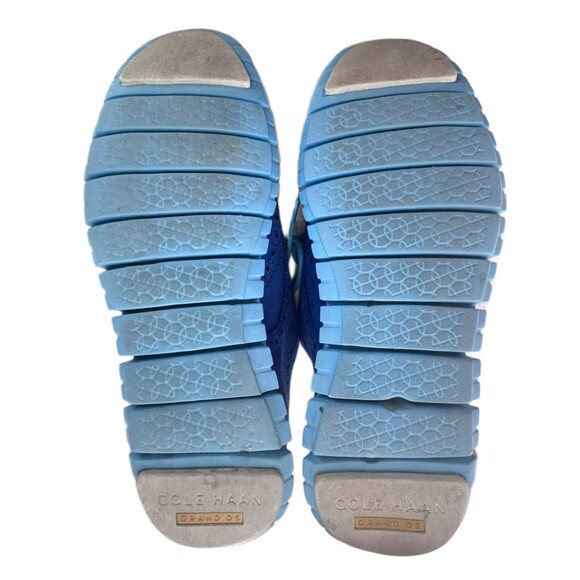 Cole Haan ZeroGrand Shoes Womens 8.5 B Blue Nubuck Leather Wingtip Sneakers - Picture 9 of 9